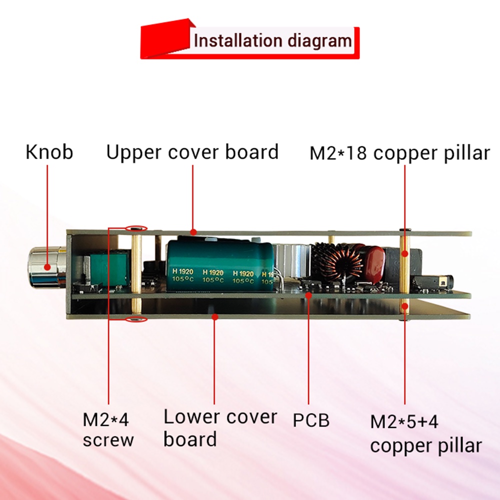 Bảng Mạch Khuếch Đại Âm Thanh Pcbfun ZK-HT21 TDA7498E Bluetooth 2.1 160WX2 220W