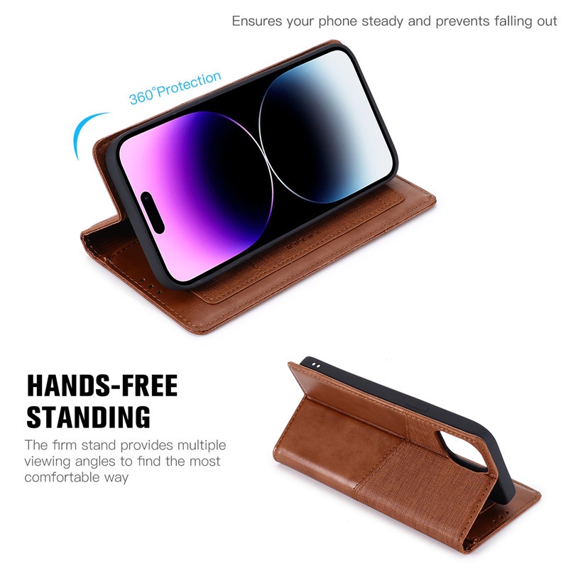 Bao Da Điện Thoại Nắp Lật Hít Nam Châm Chống Trộm IPhone 14 Pro Max 13 12 14 Pro Max