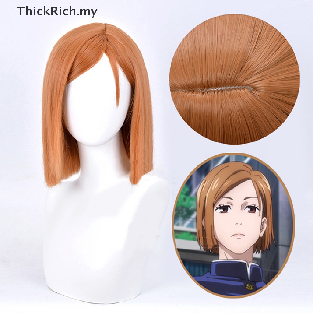 ThickRich Anime Jujutsu Kaisen Cosplay Nobara Kugisa Tóc Giả Nobara Kugisaki Tóc Giả Cho Bữa Tiệc Củ