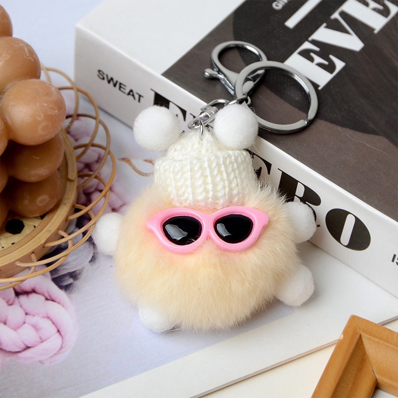 Ygt Móc Khóa Lông Thỏ Nhiều Màu Dễ Thương