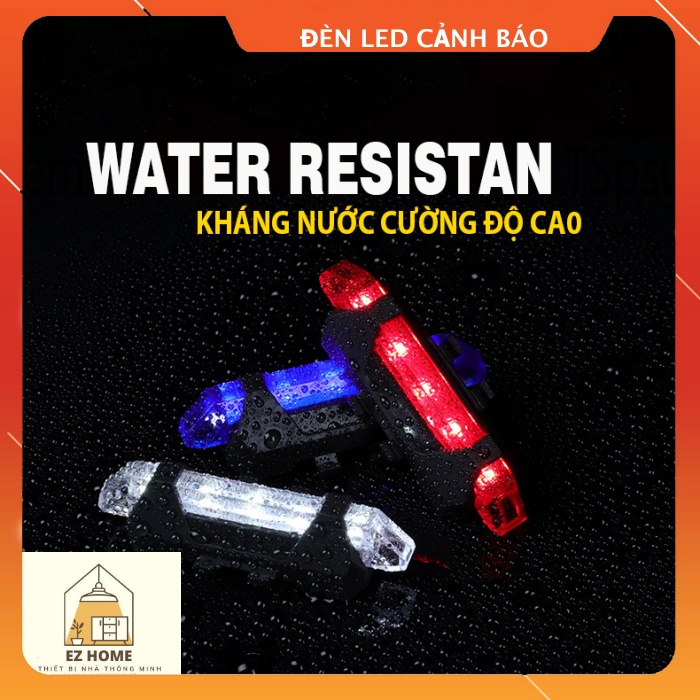 Đèn xe đạp đèn led cảnh báo đèn hậu xe đạp chống thấm nước Sáng lên đến 10 giờ nhiều màu sắc