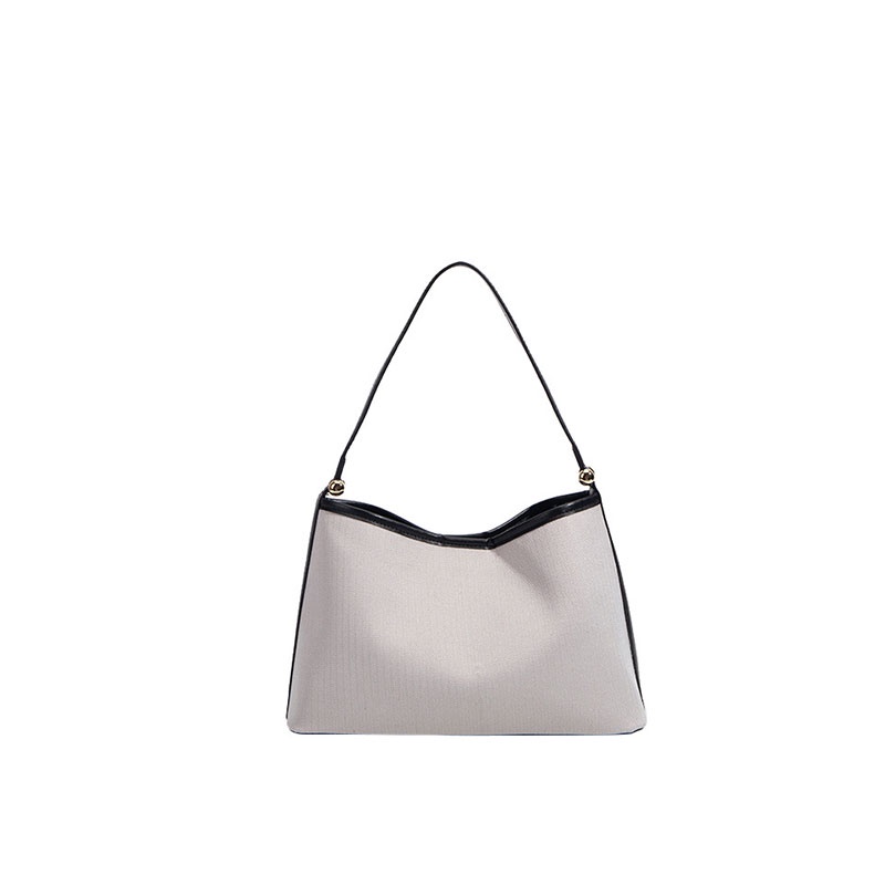 MISCHA Túi Xách Canvas Cỡ Lớn Màu Trơn Đơn Giản Thời Trang Hàn Quốc Cho Nữ