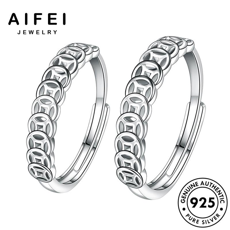 AIFEI JEWELRY cổ phụ sức thật nguyên thời hàn sản quốc bạc 925 kiện cặp nhẫn bản trang tài điển đôi R312