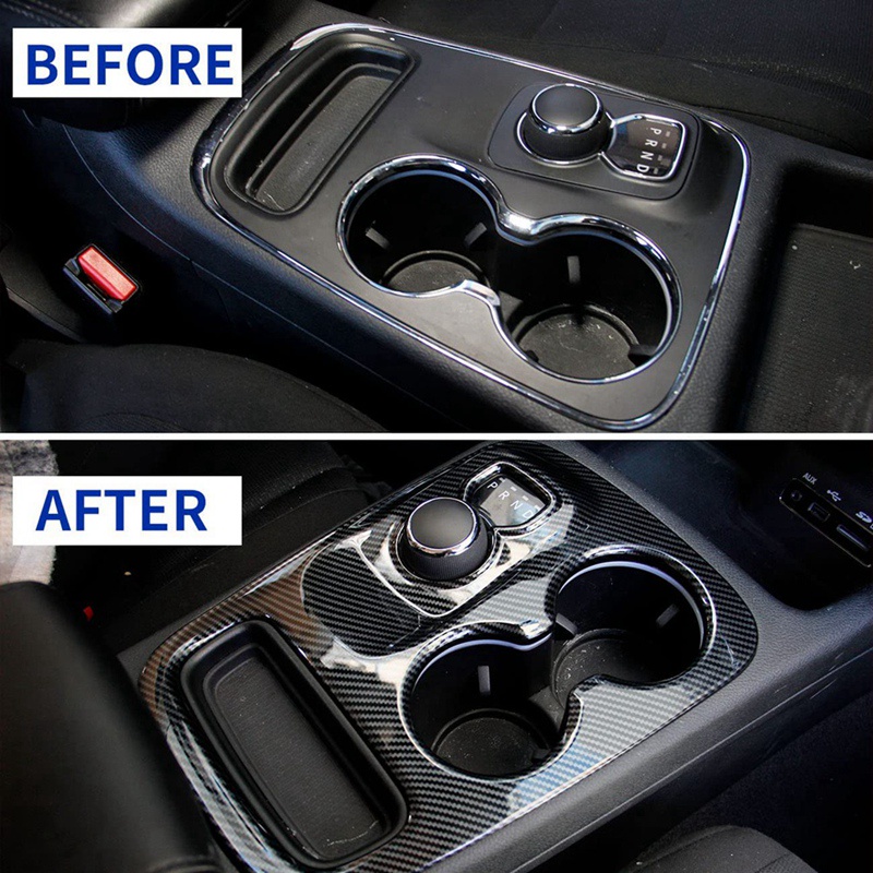 Khung Viền Bảng Điều Khiển Trung Tâm Bằng ABS Sợi Carbon Cho Dodge Durango 2014-2017