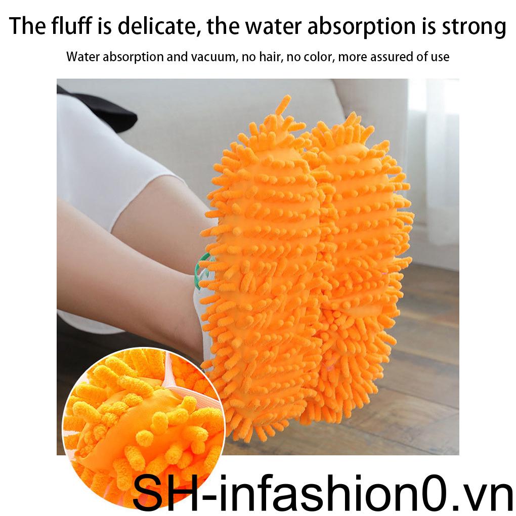 Bộ 10 Vỏ Bọc Giày Lau Nhà Bằng Vải Chenille Có Thể Tháo Rời