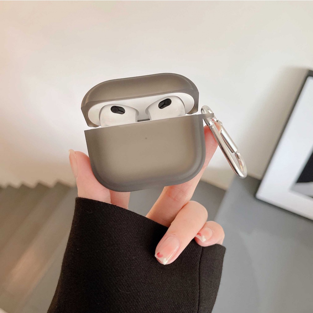 Vỏ Bảo Vệ Hộp Sạc Tai Nghe Airpods 1 2 3 Pro 2 Bằng Silicon Màu Nhám Thời Trang