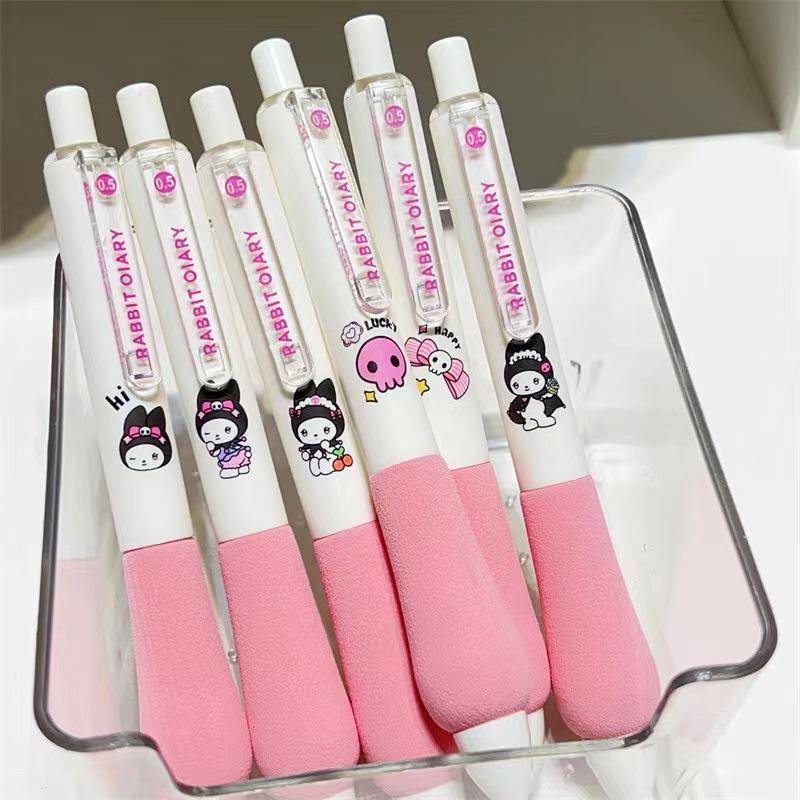 1 Bút Bi Ngòi 0.5mm Có Chi Tiết Sanrio Kuromi Dễ Thương