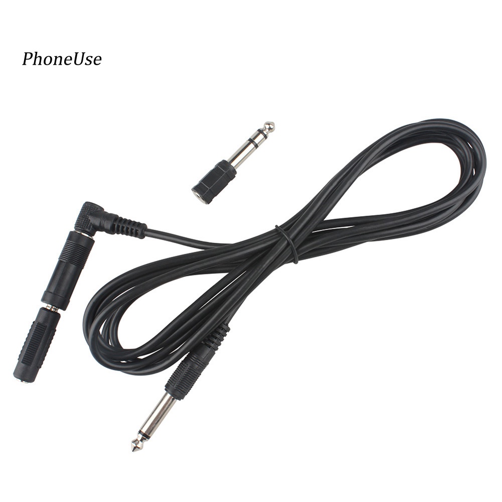 Dây Cáp Âm Thanh 3 Đầu Chuyển Đổi 3m 6.35mm Sang Góc Phải Cho Đàn Guitar