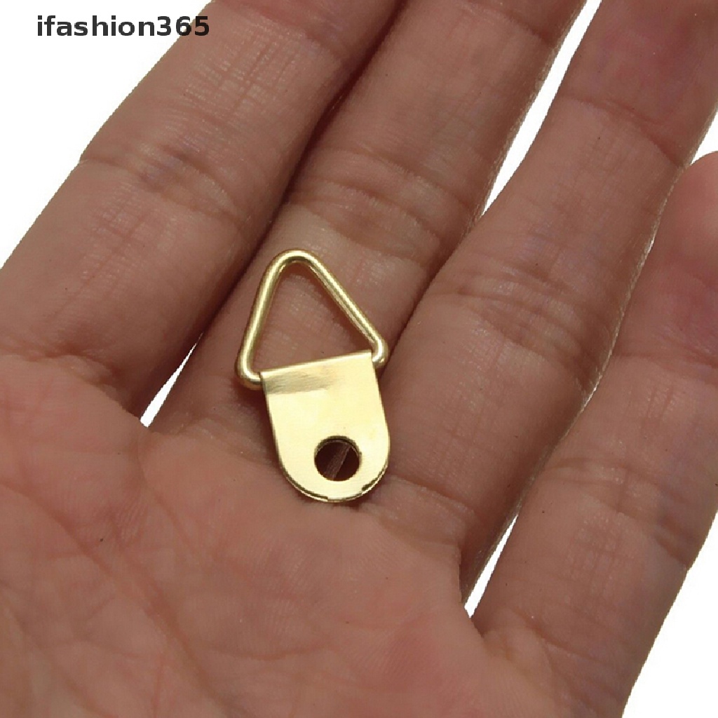 Set 20 Móc Treo Khung Ảnh Hình Tam Giác Bằng Đồng Thau Mạ Vàng