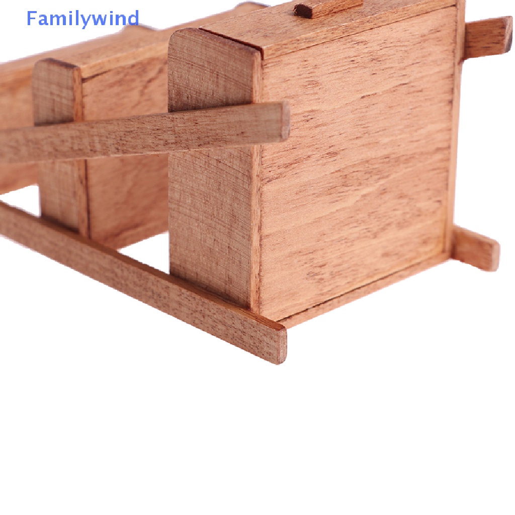 Kệ Gỗ Đứng Mini Đựng Hoa Trang Trí Nhà Búp Bê Tỉ Lệ 1: 12