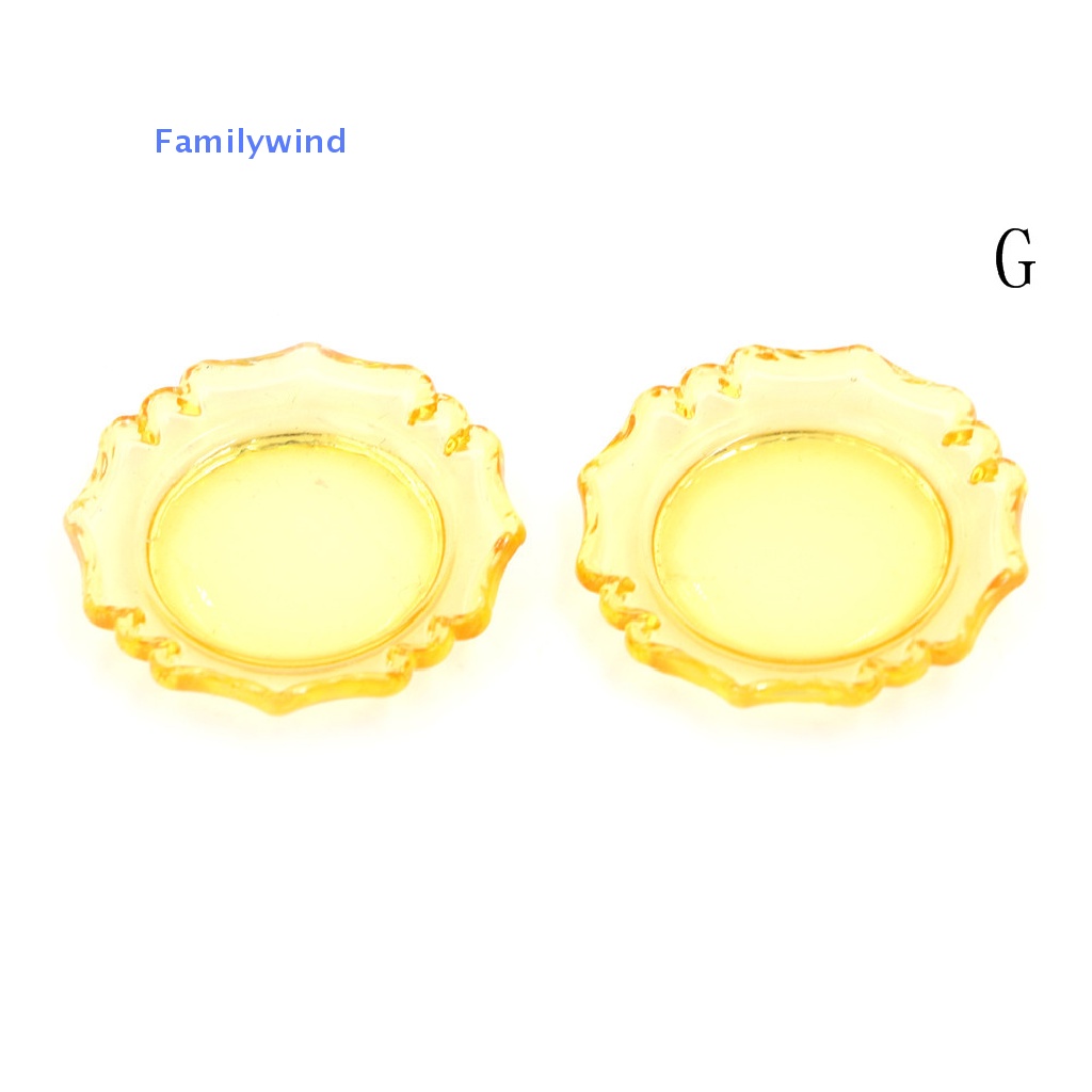 Set 2 Đĩa Tròn Màu Hồng Tỉ Lệ 1 / 12 Dùng Trang Trí Nhà Búp Bê Dụng Cụ Làm Đẹp Chất Lượng Cao