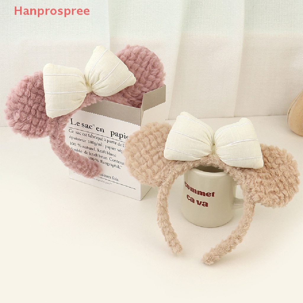 Băng Đô Cài Tóc Hình Tai Gấu Bằng Lông Nhung Đơn Giản Thời Trang Dành Cho Nữ