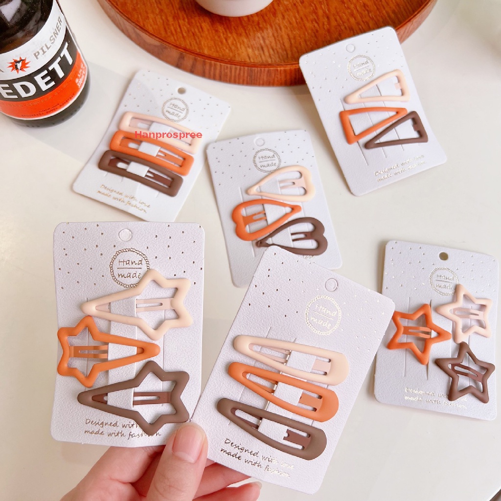 1 Bộ Kẹp Tóc Hình Ngôi Sao Đính Kim Sa Màu Sắc Ngọt Ngào Cho Bé Gái