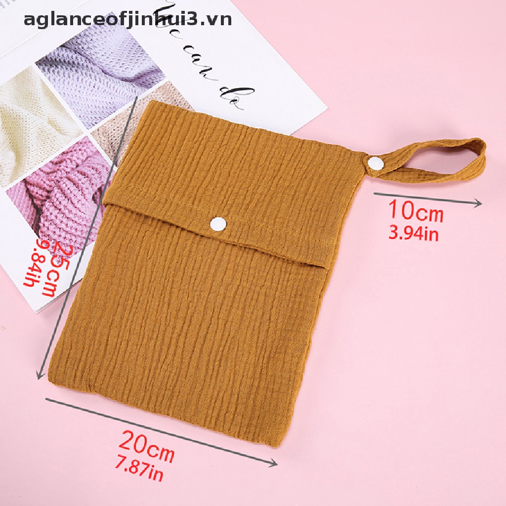 1 Túi Đựng Tã Em Bé Màu Trơn Có Thể Tái Sử Dụng Nhiều Lần