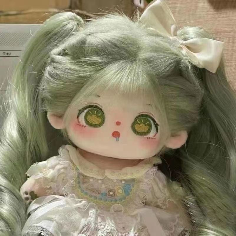 Búp Bê Nhồi Bông Cotton 20cm Màu Trắng Dễ Thương Cho Bé Gái