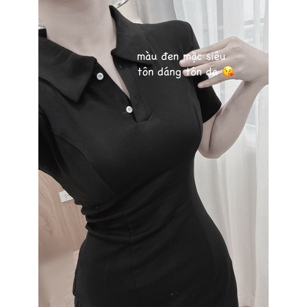 Váy Body thun Co Dãn Xẻ Bên 2 Mầu Siêu Xinh Có Video Ảnh Thật alohashop91