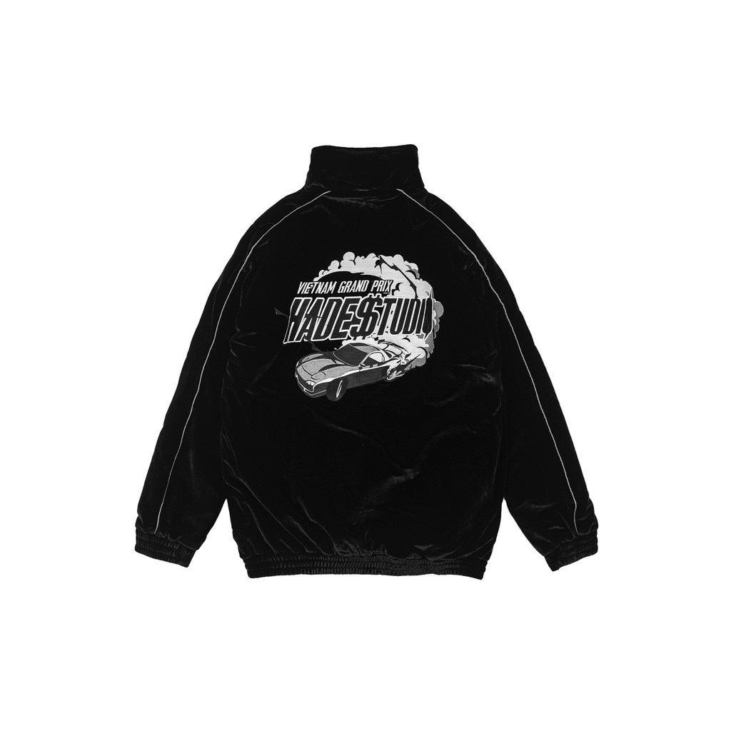 Áo khoác dù nam nữ unisex HADES màu đen thêu phản quang form rộng - Unisex Clothes | BigBuy360 - bigbuy360.vn