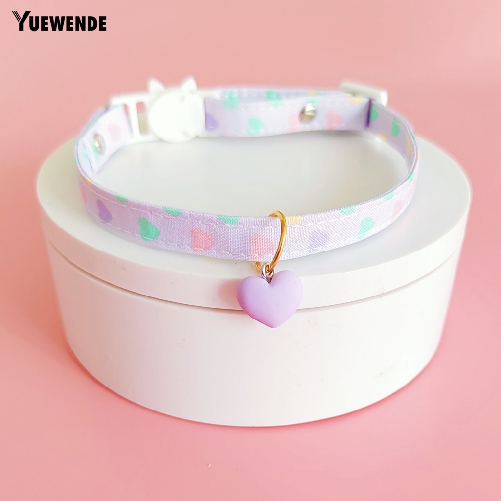 Yue.z Vòng Cổ Thoải Mái In Họa Tiết Trái Tim Có Thể Tái Sử Dụng Cho Cún Cưng