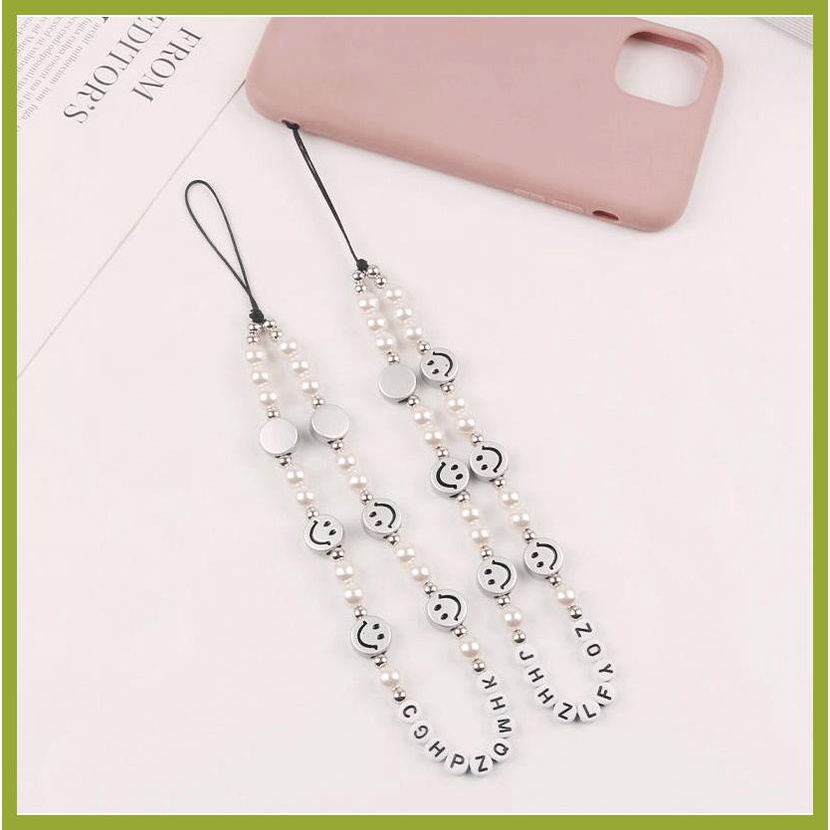 Dây Đeo Điện Thoại Bằng Resin Lãng Mạn Hình Mặt Cười DIY Mới