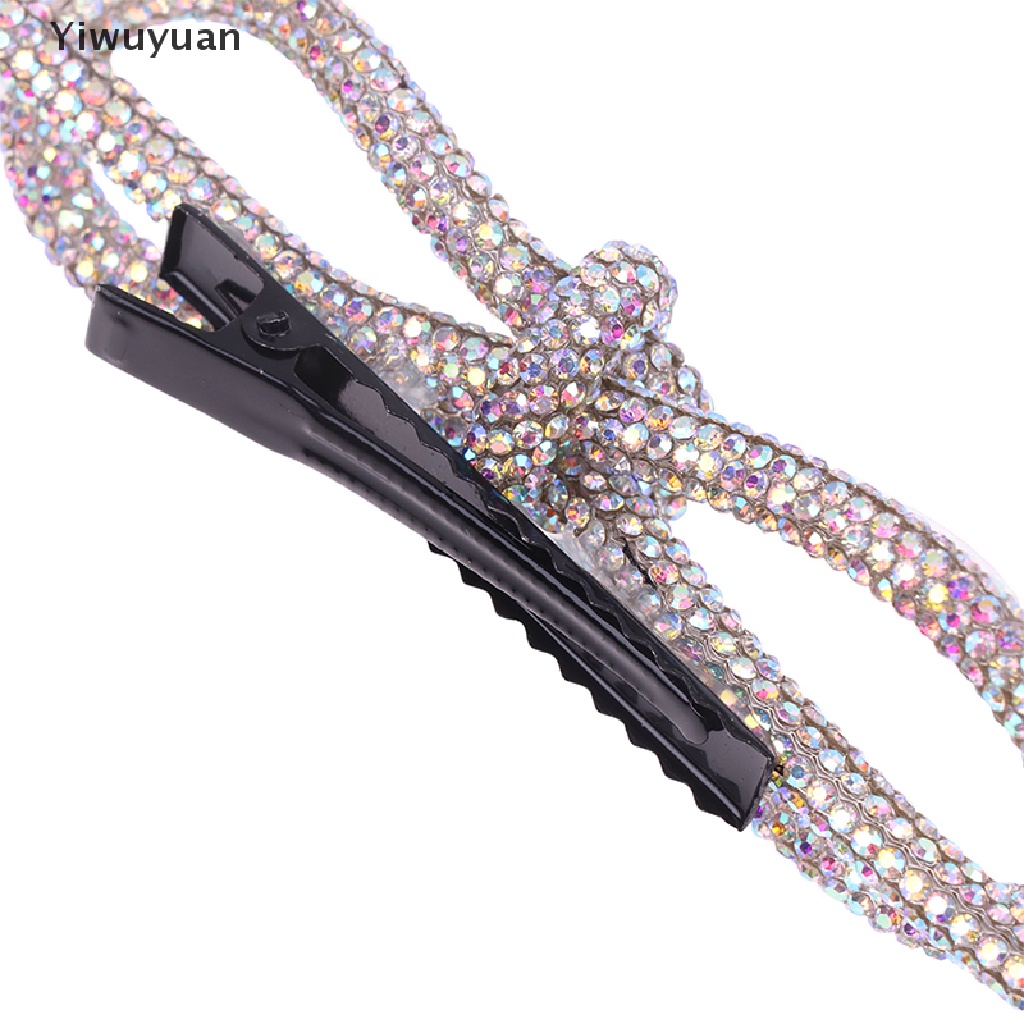 Bộ 2 Kẹp Tóc Nơ Đính Đá Cho Nữ