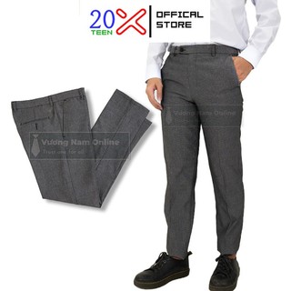 Quần tây nam công sở đen ống, Quần âu nam đứng đẹp vải không phai 20X30E