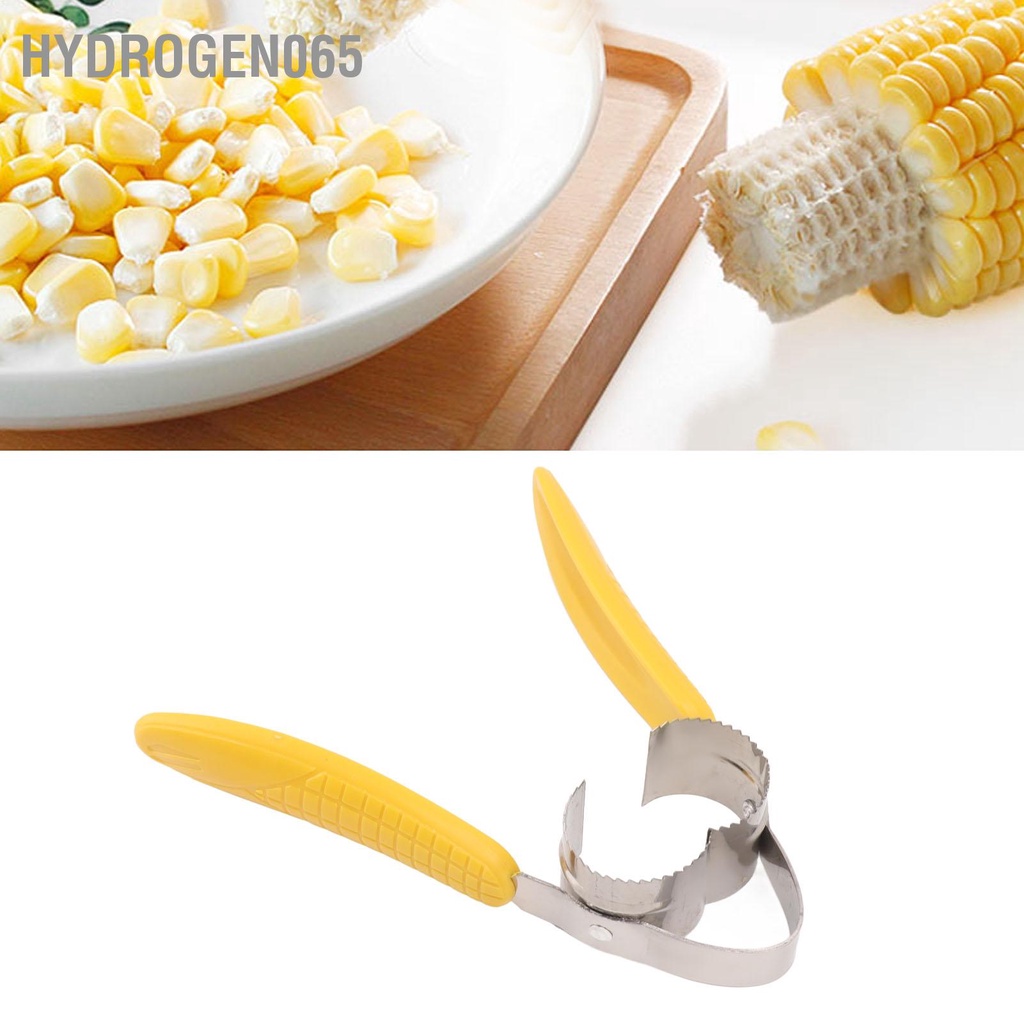 Hydrogen065 4 CÁI Dụng cụ bóc vỏ ngô bằng thép không gỉ Công tước lõi với tay cầm nhựa hình cho nhà bếp