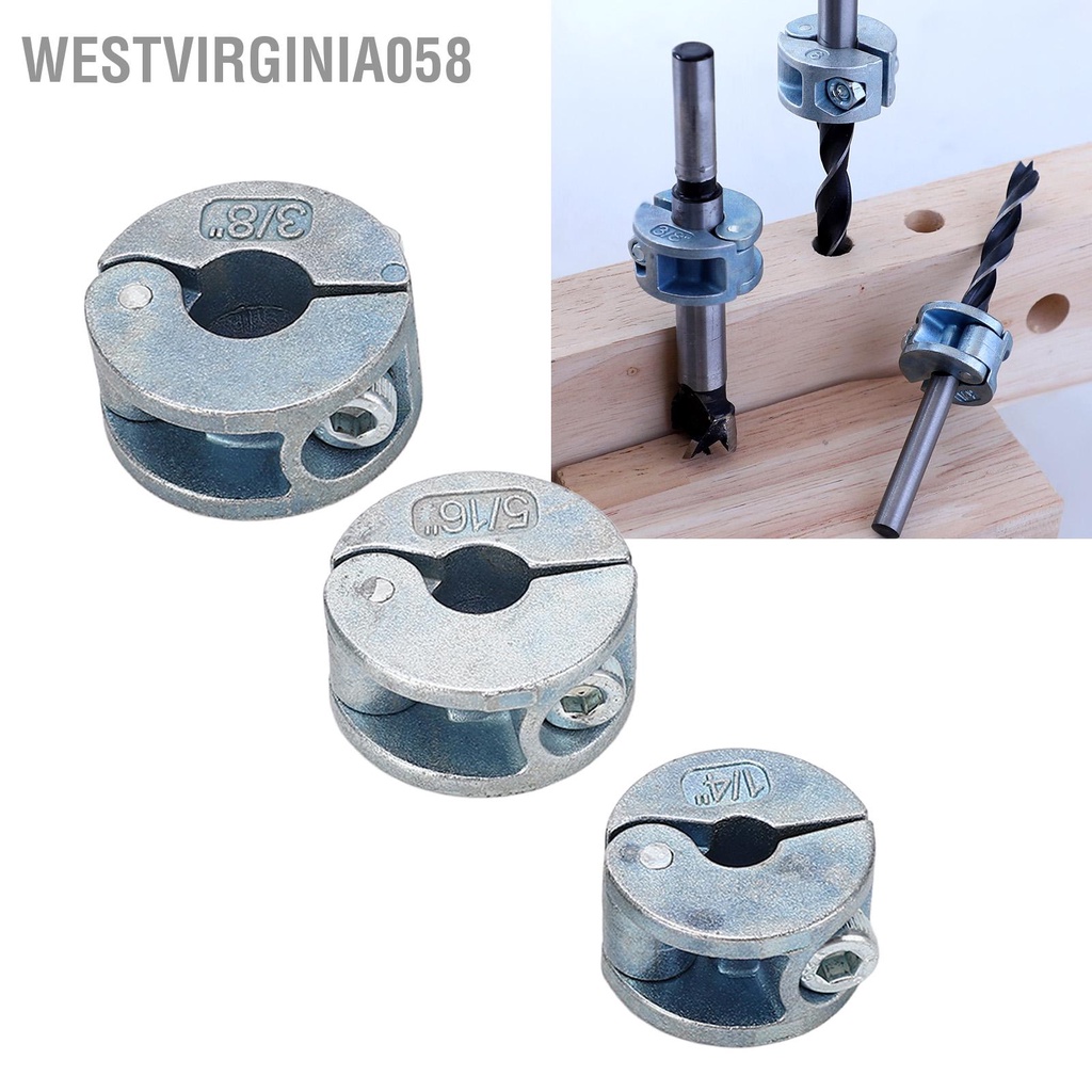 Westvirginia058 3 CÁI Vòng chặn mũi khoan cổ Hợp kim kẽm Nhẫn độ sâu với Cờ lê lục giác Loại mở