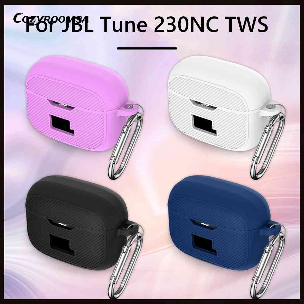 Vỏ Silicone Bảo Vệ Hộp Sạc Tai Nghe JBL Tune 230NC TWS Kèm Móc