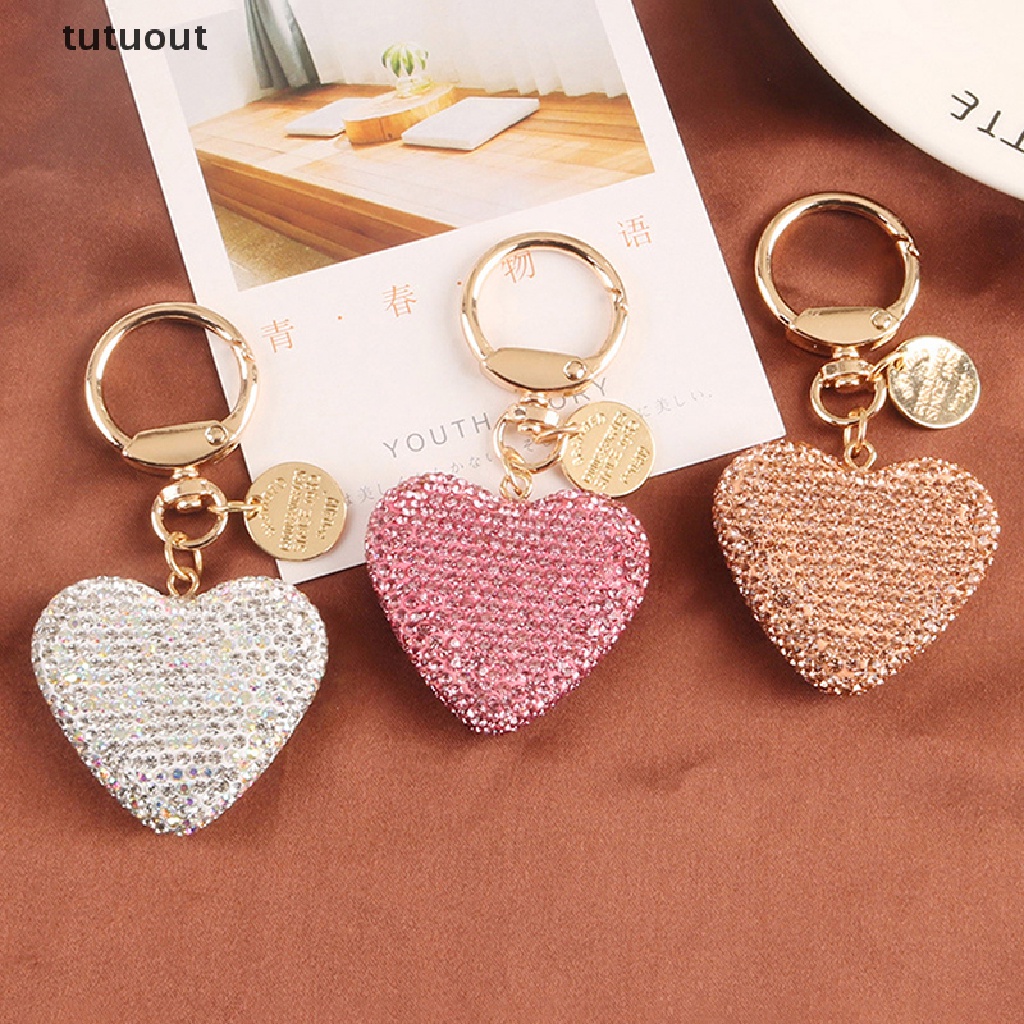 Móc Khóa Hình Trái Tim Đính Đá Thời Trang