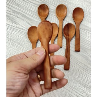  Muỗng gỗ nhỏ múc gia vị múc kem múc yogurt múc mật ong rất xinh 11.5*3cm 