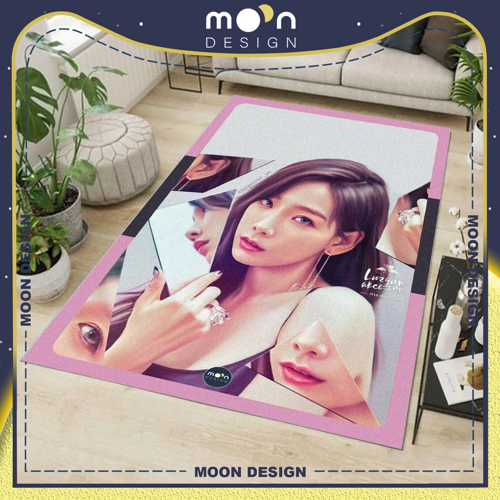 Thảm Trang Trí Moon Design Kpop Ca Sĩ Taeyeon SNSD Gương Decor Trải Sàn Phòng Ngủ Phòng Khách Văn Phòng