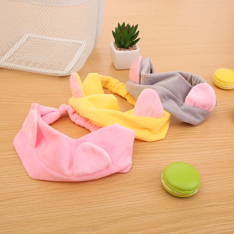 Băng Đô Tai Mèo Thun Chống Trượt Vải Bông Poly Thun Dễ Giặt Lâu Phai Màu