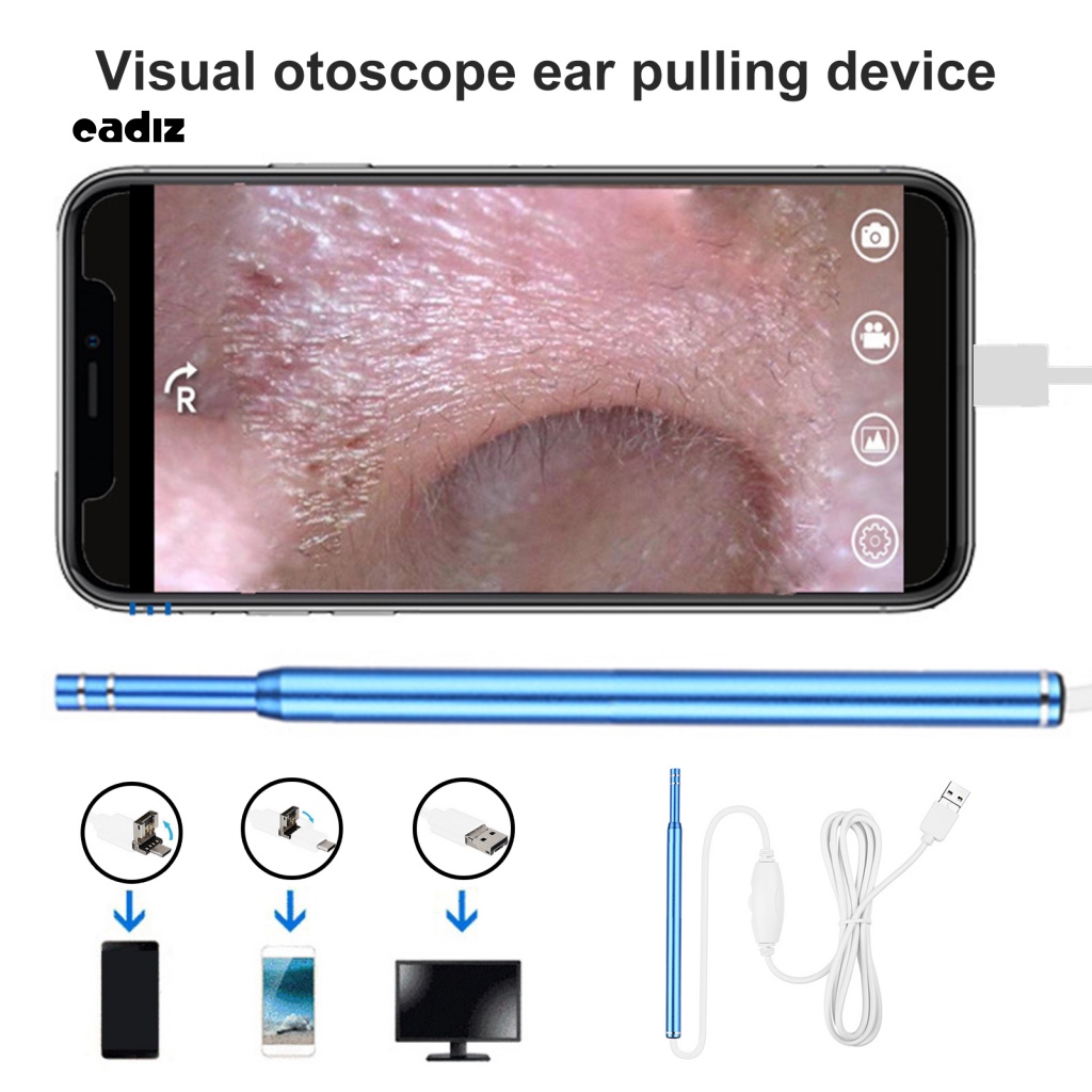 1 Bộ Dụng Cụ Vệ Sinh Tai Chống Thấm Nước IP67 USB 3 Trong 1 Đường Kính 5.5mm Tiện Dụng