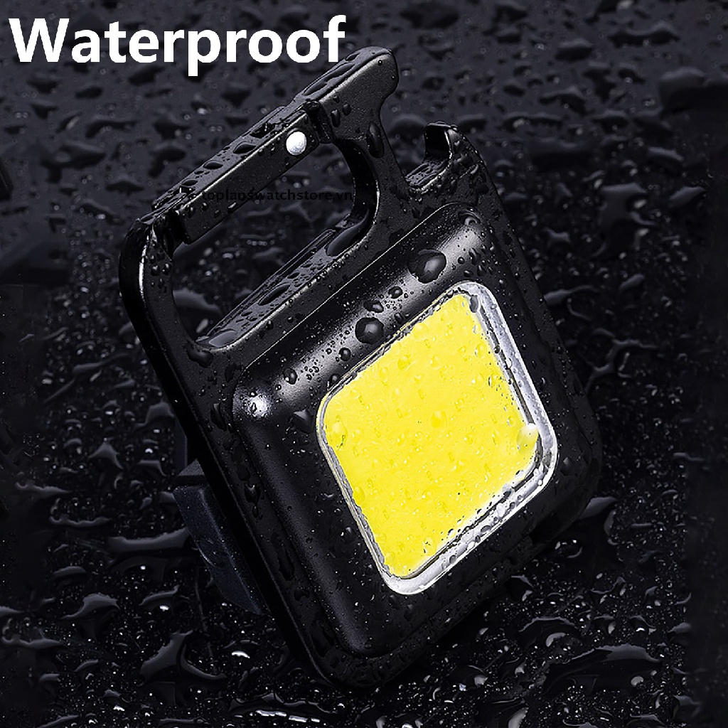 Đèn COB Mini Sạc USB Dạng Móc Khóa Tiện Dụng