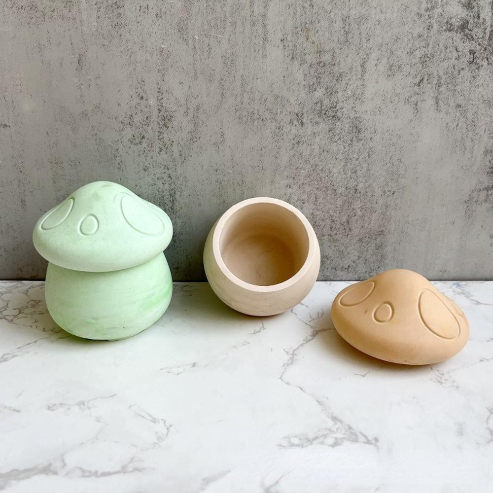 Khuôn Silicone Làm Hộp Nến Hình Nấm DIY