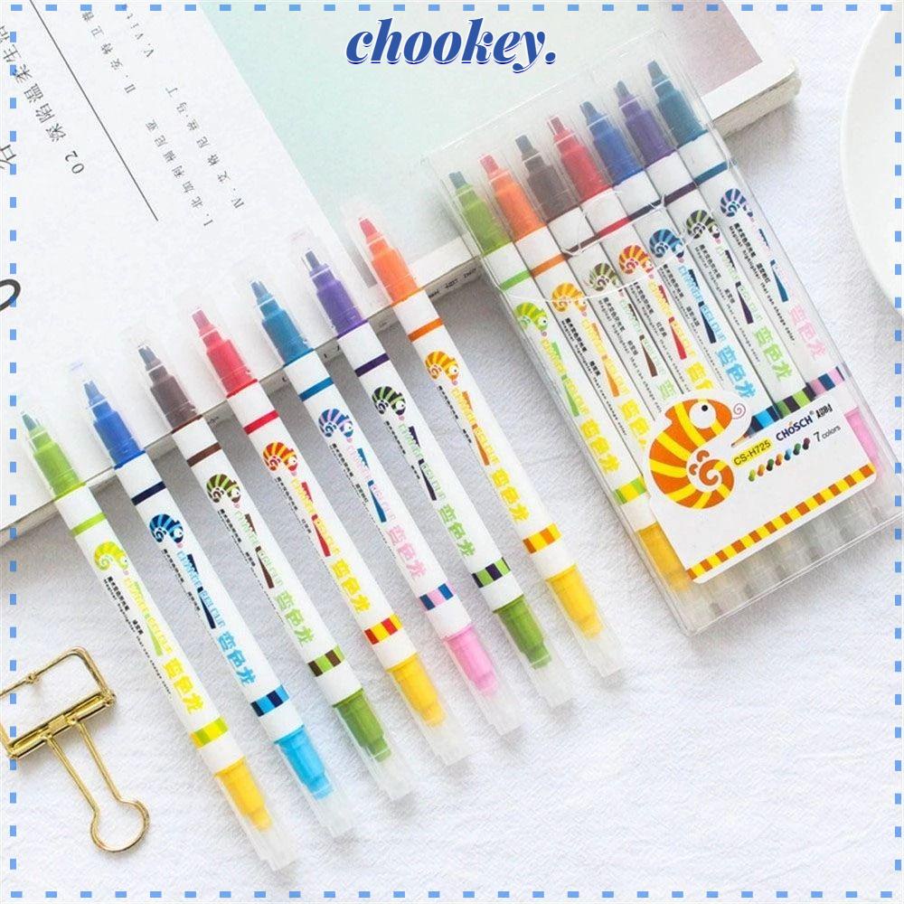 Set 7 Bút Dạ Quang Thay Đổi Màu Sắc Dành Cho Học Sinh