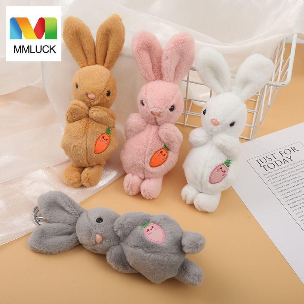 Thỏ Nhồi Bông Màu Trắng Cỡ Lớn Treo Móc Khóa / Ba Lô