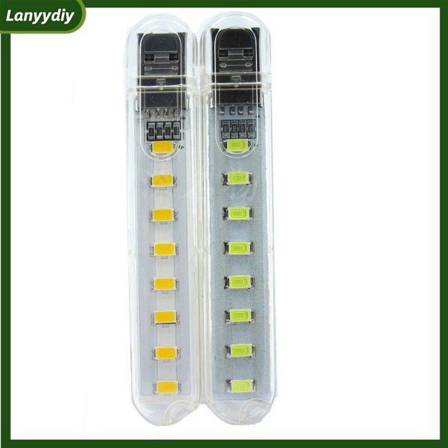 Đèn Đọc Sách Mini USB 8 LED 5V Ánh Sáng Ban Đêm Di Động Tiện Dụng Cho Máy Tính / Laptop