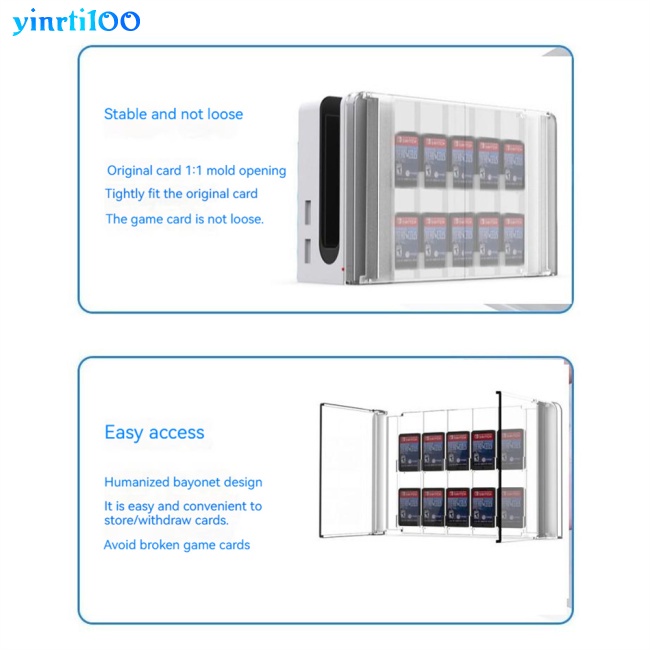 Hộp Đựng Thẻ Game Yinrti 10 Trong 1 10 Ngăn Tiện Dụng