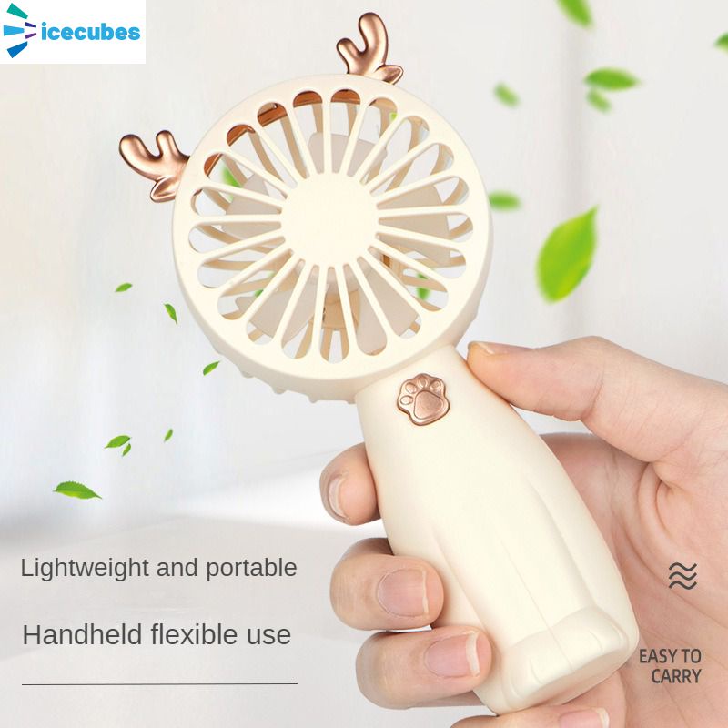 Quạt Mini Bỏ Túi Quạt Không Cánh Tai Mèo Sừng Hươu Dễ Thương Sạc USB Tiện Lợi