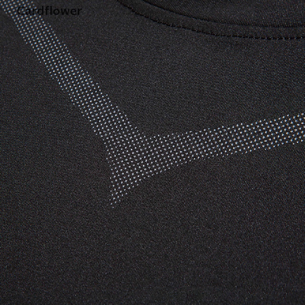 < Cardflower > Áo Thun Ôm Dáng Dài Tay Ngắn Khô Thoáng Tập Gym Chạy Bộ Thể Dục Thể Thao Unisex