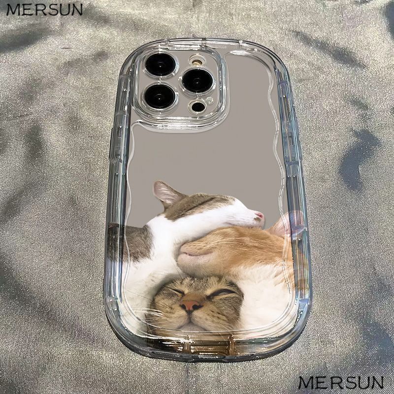 ✅Ốp Điện Thoại Dẻo Trong Suốt Họa Tiết Ba Chú Mèo Dễ Thương Chống Sốc Cho Iphone14 11xr12 / 13 7 ZL0B 8Pxsmax