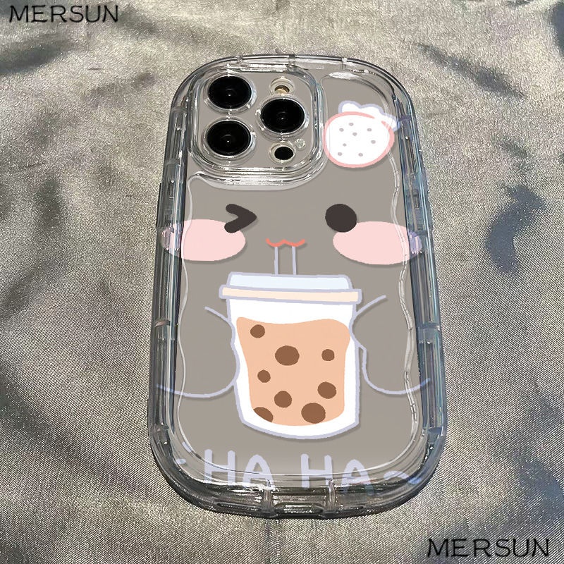 ✅Ốp Điện Thoại Mềm Trong Suốt Chống Sốc In Hình Trà Sữa Cho Iphone Xs / xr8p IO4Z promax127 11 1413