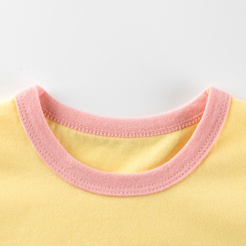 Áo Thun Tay Ngắn In Họa Tiết Thỏ Hoạt Hình Dễ Thương Phong Cách Hàn Quốc Thời Trang Mùa Hè Cho Bé Gái 27Hj