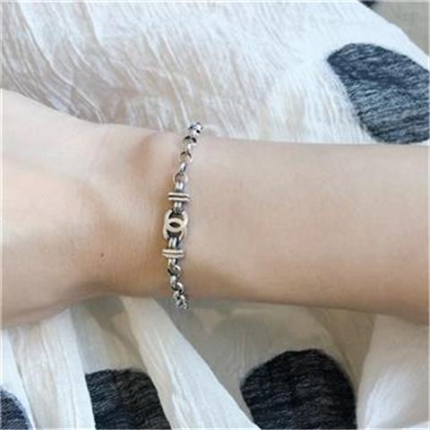 Vòng Tay Mạ Bạc 925 Toàn Thân Thiết Kế celi Niche Phong Cách Retro Pháp Thời Trang Cho Nữ Haobing boutiqu