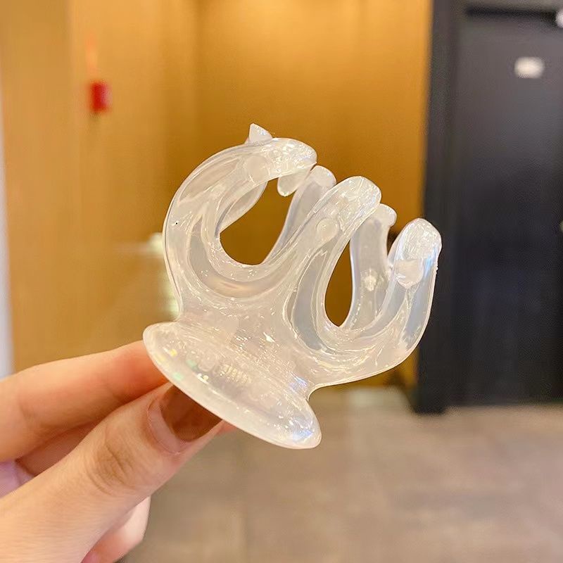 Kẹp Tóc Cỡ Lớn Bằng Acrylic Màu Xanh Lá Thời Trang Mùa Hè Cho Nữ