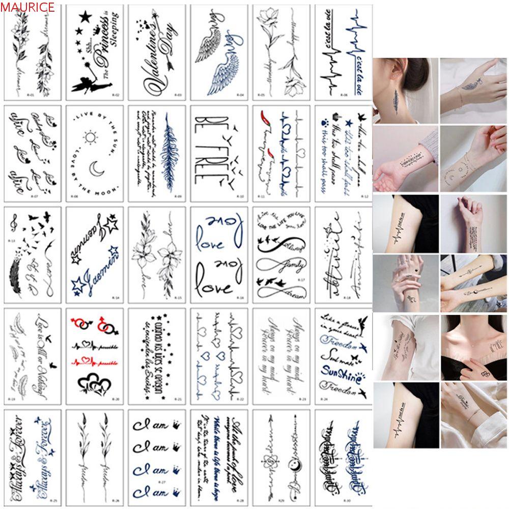Hình Xăm Dán Tạm Thời Họa Tiết Chữ Tiếng Anh / Cánh Tay / Cánh Tay / Chân Cho Nữ