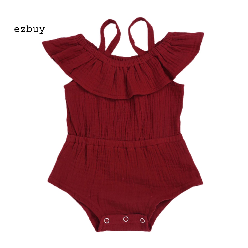 Bộ Áo Liền Quần Hai Dây Bằng Vải Cotton Thân Thiện Với Da Thời Trang Mùa Hè Dành Cho Bé