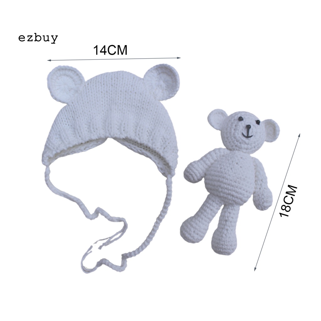 Mũ Tai Gấu / Thỏ Giữ Ấm Thời Trang Làm Phụ Kiện Chụp Ảnh Cho Bé Sơ Sinh