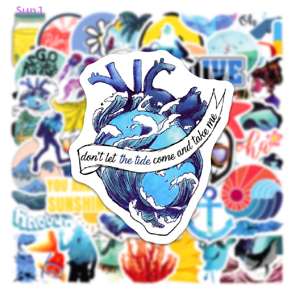 Bộ 50 Miếng Dán Chống Nước Dùng Cho Ván Trượt / Điện Thoại